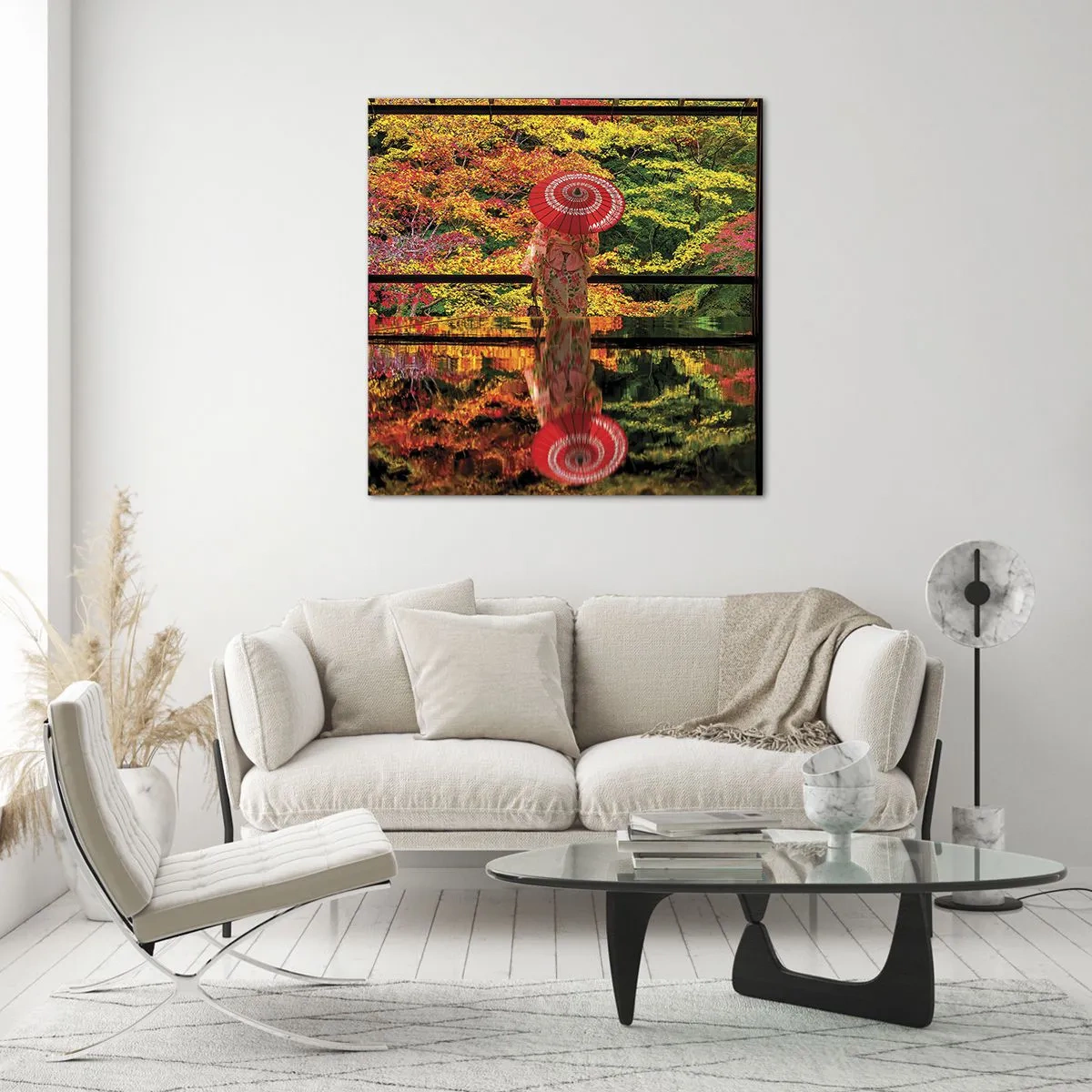 Schilderen op glas - In de tempel van de natuur - 30x30 cm