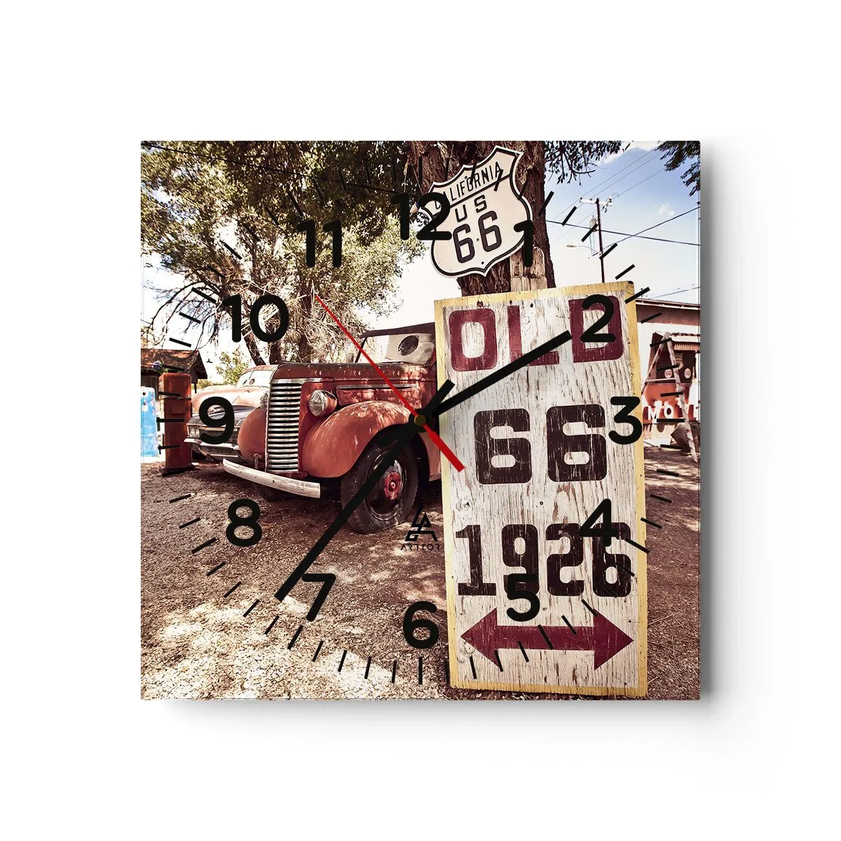 Wandklok - Klok - Een legende van de Amerikaanse provincie - 30x30 cm