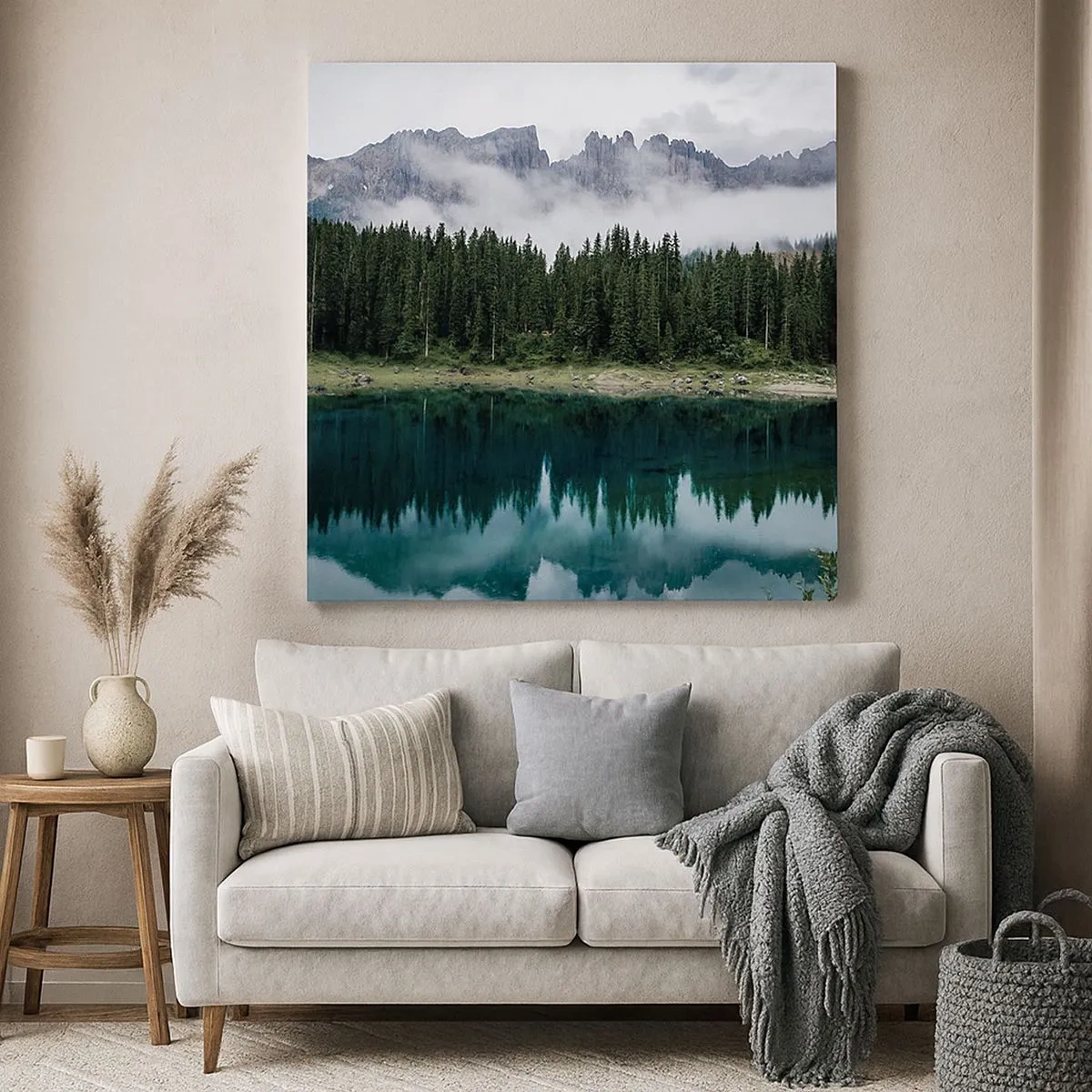 Schilderen op canvas - Stil, stil, laten we het drinkwater niet wakker maken... - 30x30 cm