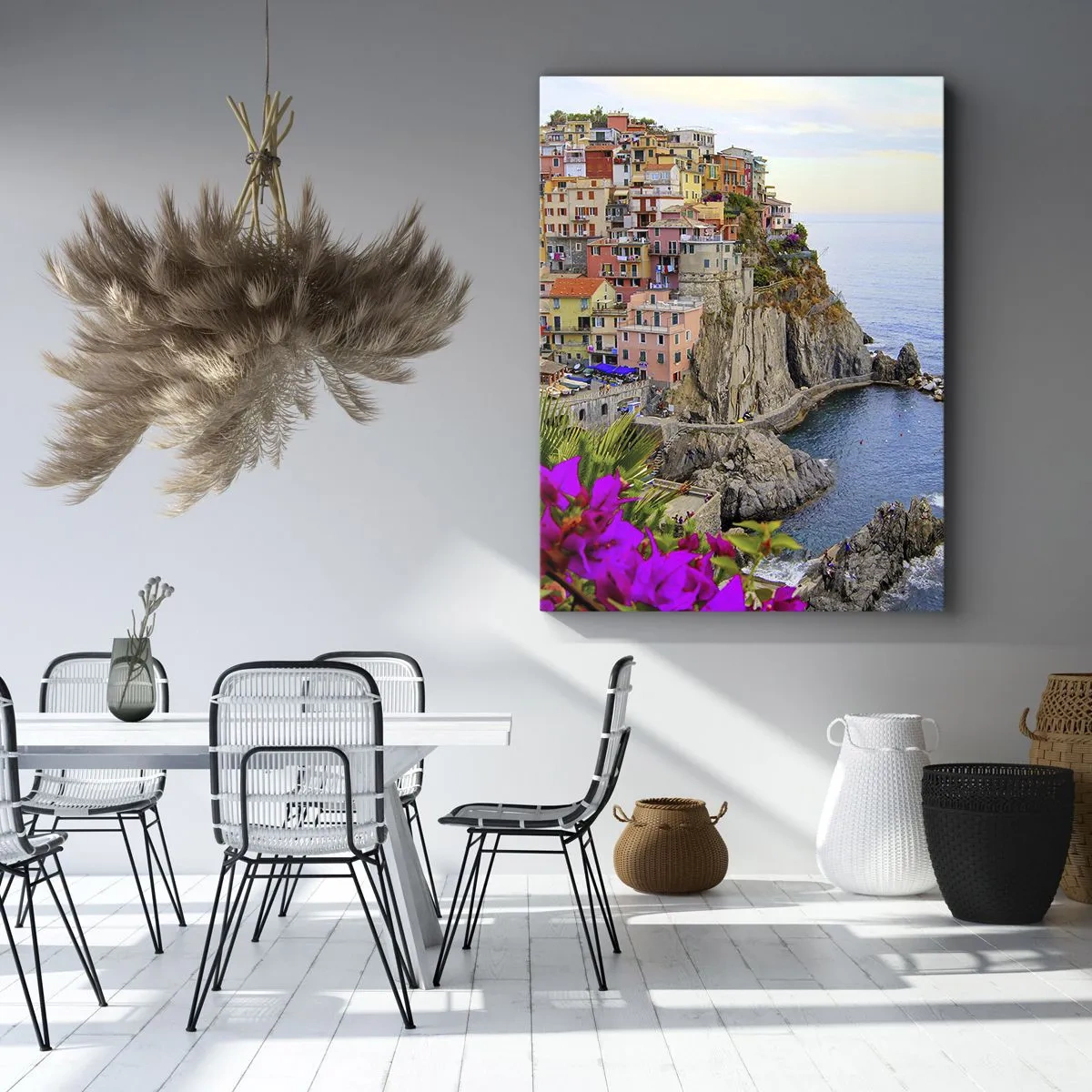 Schilderen op canvas - Lachende stad - 50x70 cm