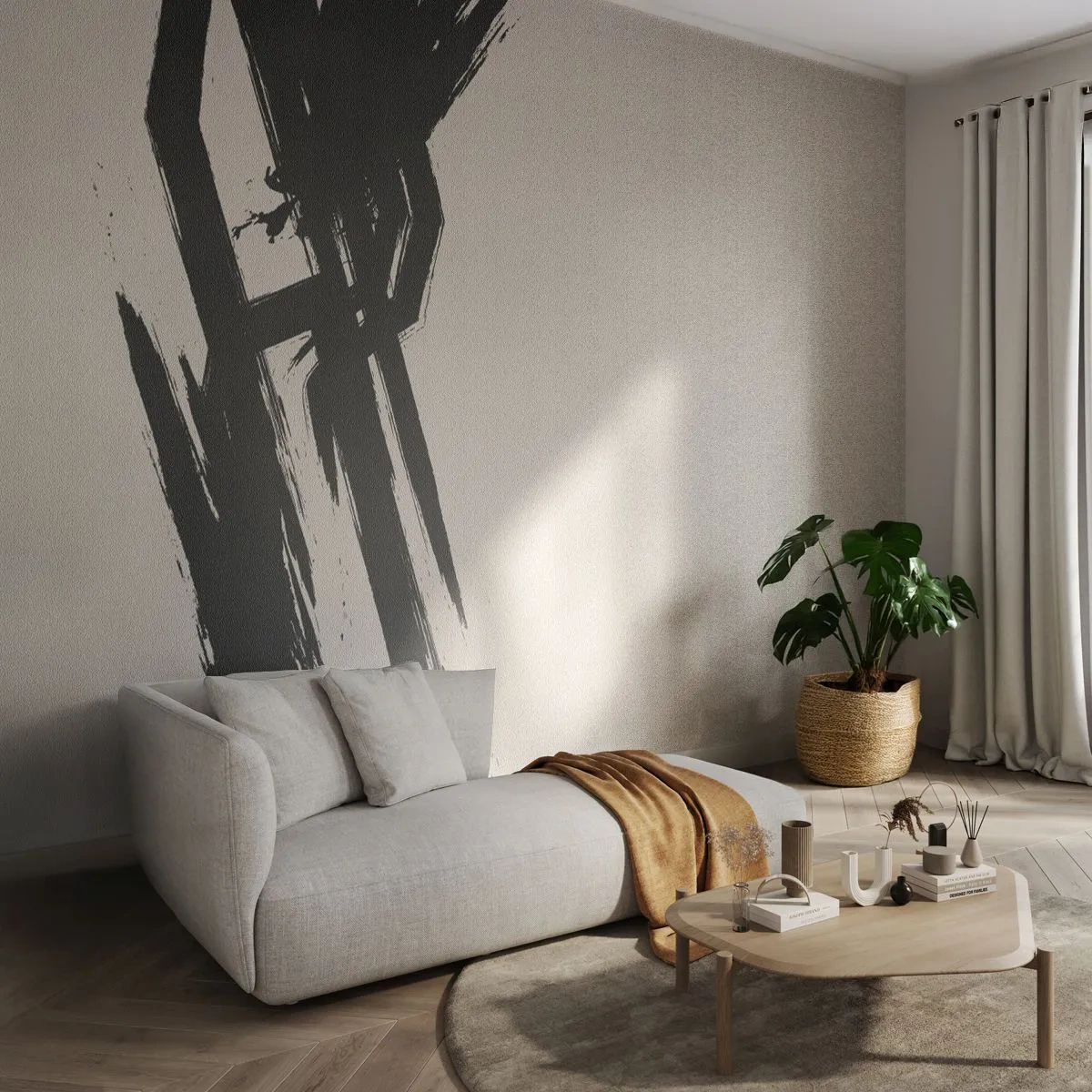 Fotobehang op maat Premium Sand - Onstuitbare haast - Minimalisme, Leeg, Deel