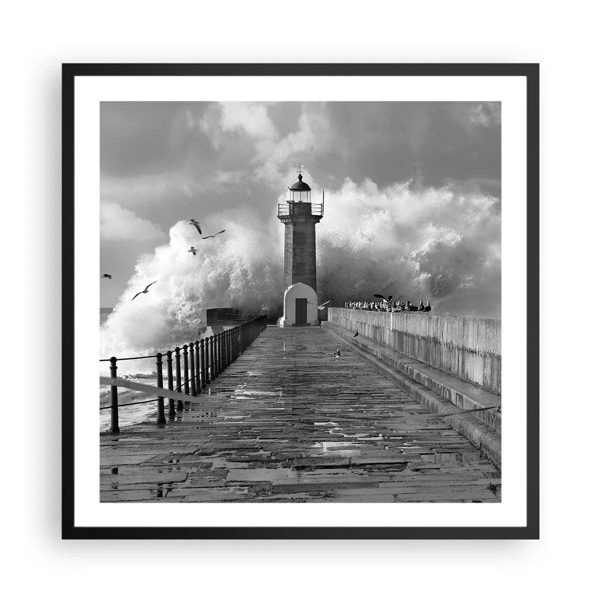 Poster in een zwarte lijst - Onbevreesd - 60x60 cm