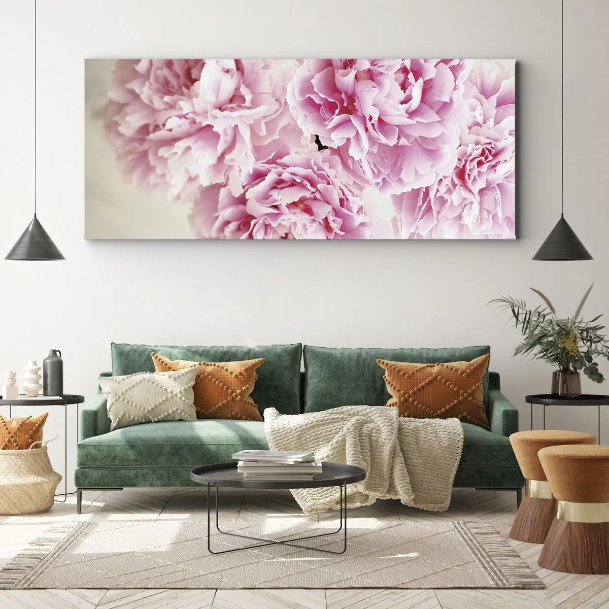 Schilderen op canvas - In roze glamour - 90x30 cm