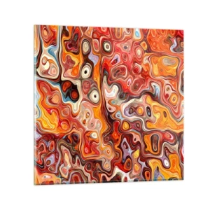 Schilderen op glas - Als de noten gesmolten zijn in honing - 50x50 cm