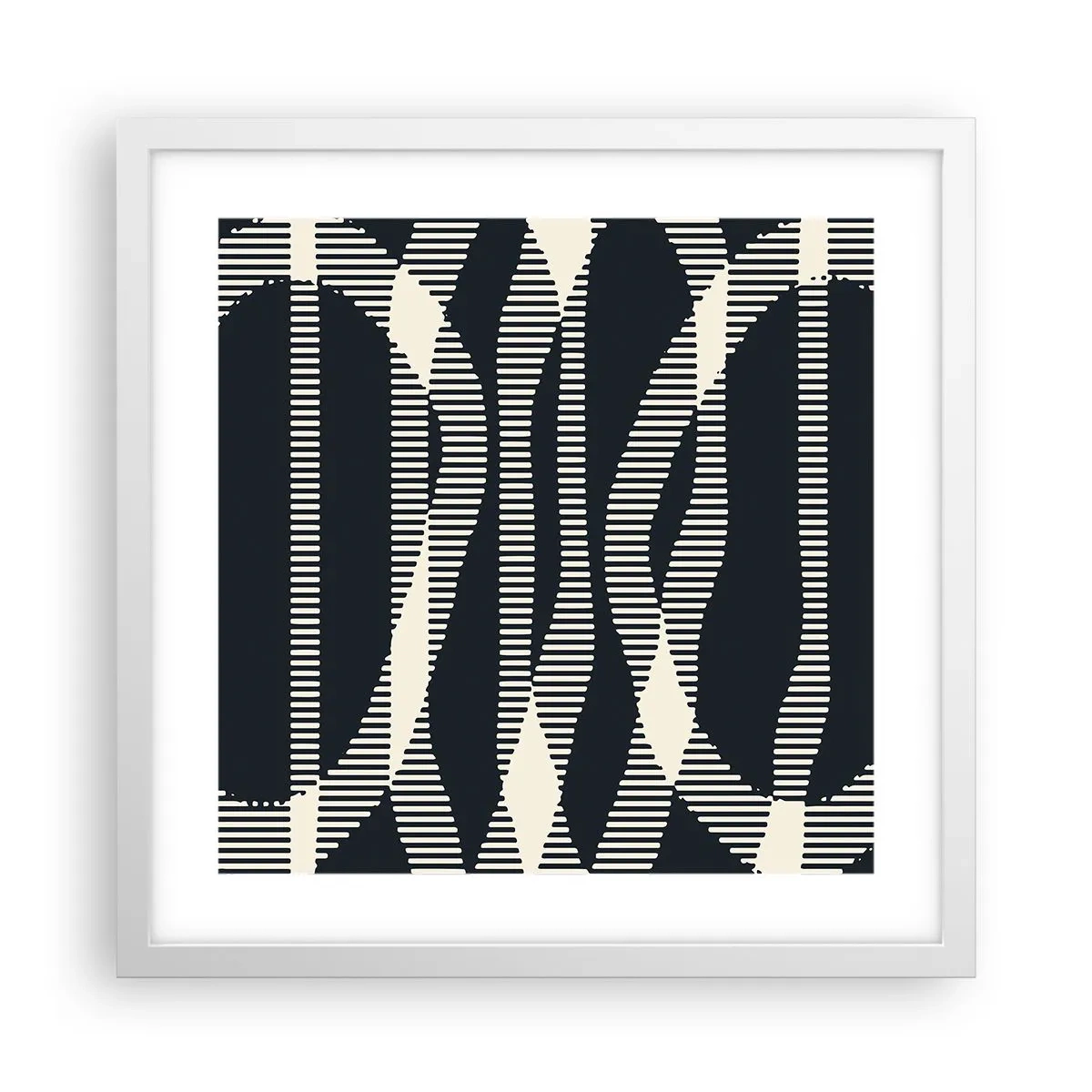 Poster in een witte lijst - Een poging om de duisternis te doorbreken - 40x40 cm