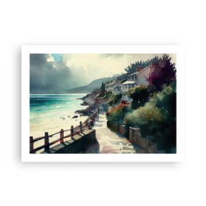 Poster - Mediterrane stad - 70x50 cm
