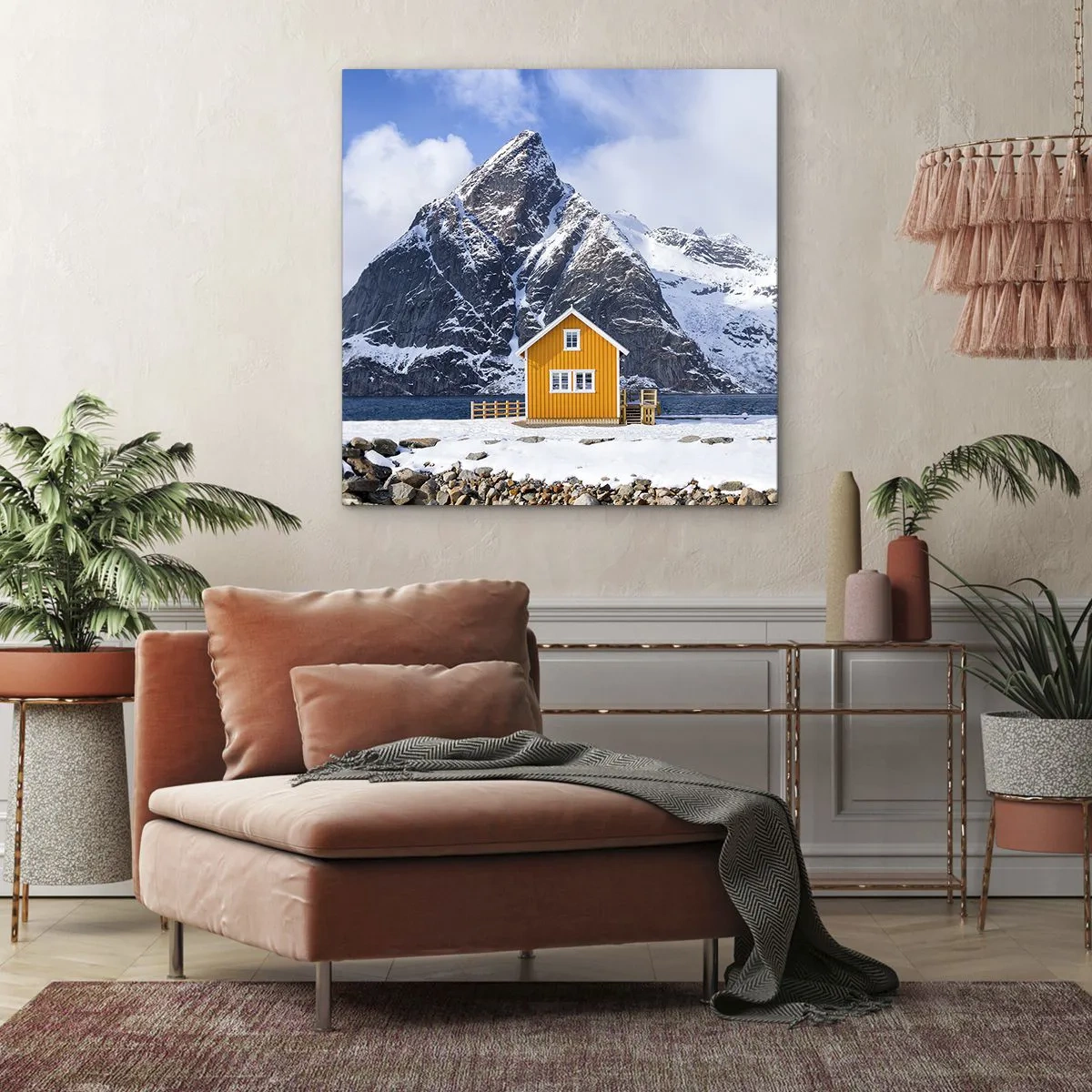 Schilderen op canvas - Scandinavische vakanties - 40x40 cm