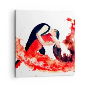 Schilderen op canvas - Tango - een sensuele golf - 60x60 cm