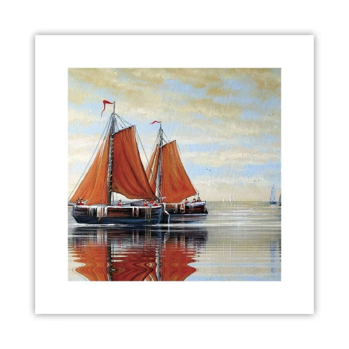 Poster - Hé, zeil, matroos... - 30x30 cm