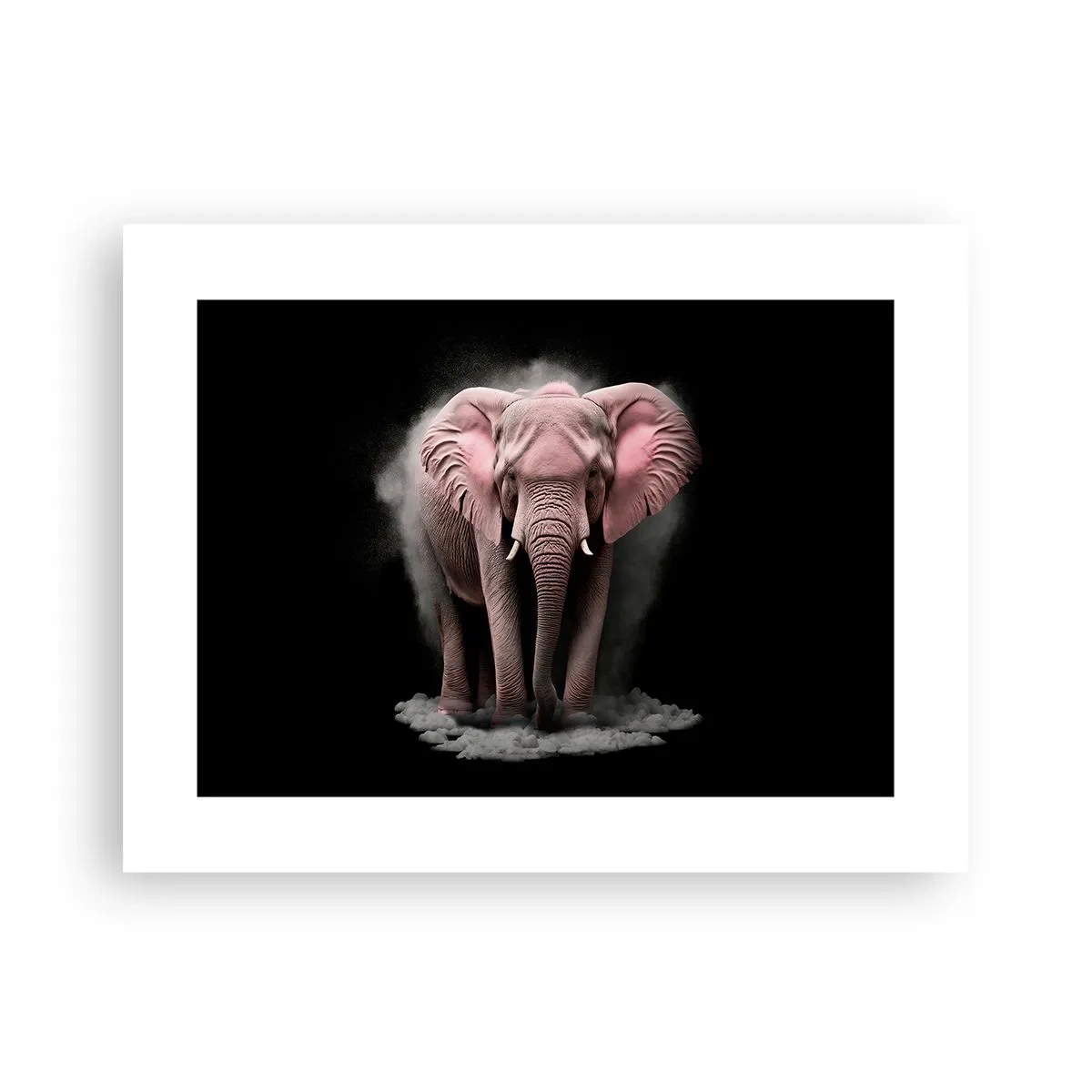 Poster - Denk niet aan een roze olifant! - 40x30 cm