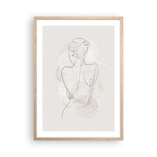 Een poster in een licht eiken lijst - Als een gevoelig instrument - 50x70 cm