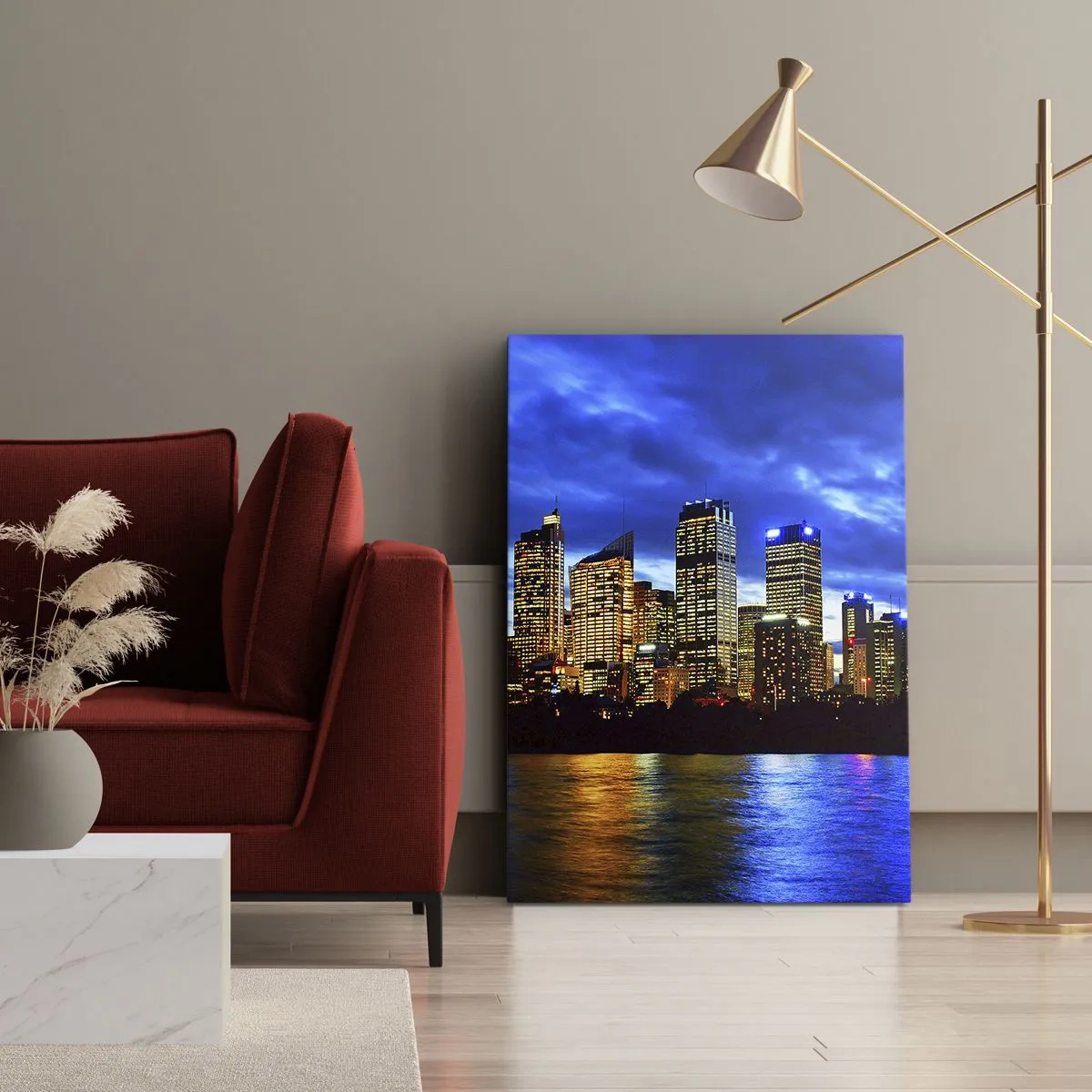 Schilderen op canvas - Een nacht van licht en kleuren - 70x100 cm