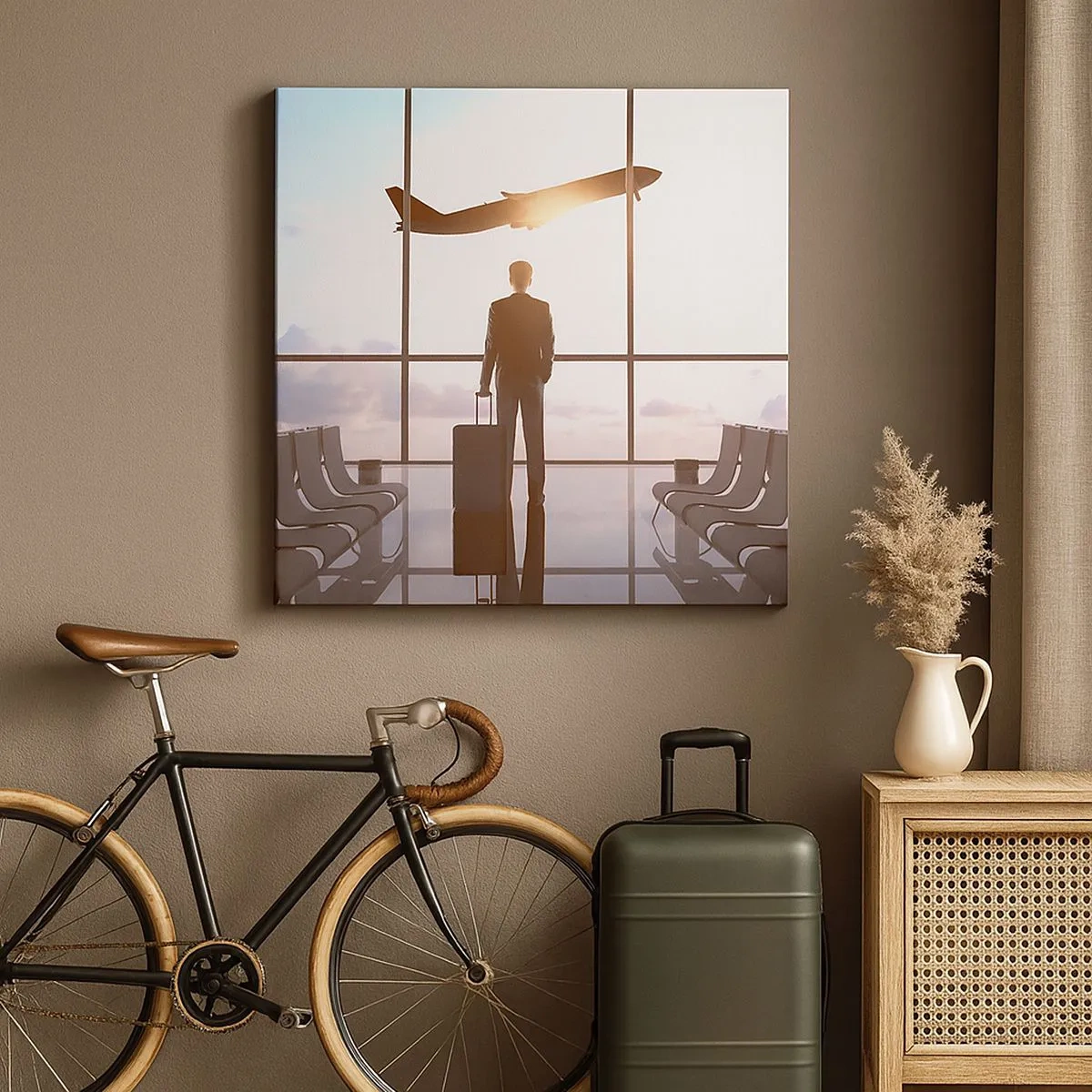 Schilderen op canvas - Je hebt tijd, doe het rustig aan - 30x30 cm