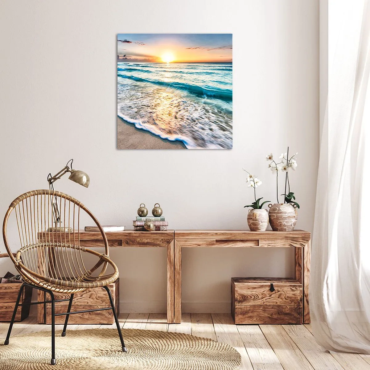 Schilderen op canvas - Een uitzicht dat de moeite waard is - 30x30 cm