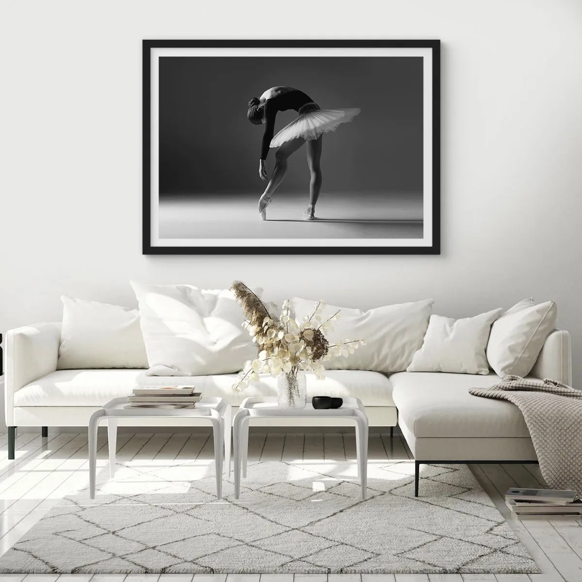 Poster in een zwarte lijst - Bella ballerina - 70x50 cm