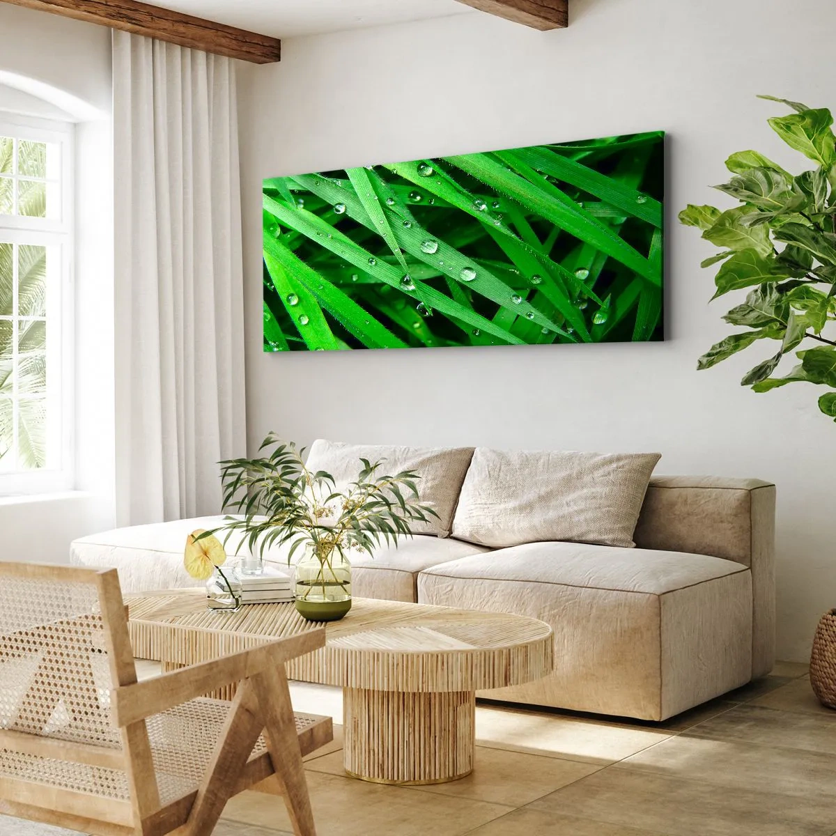 Schilderen op canvas - Speel groen - 120x50 cm