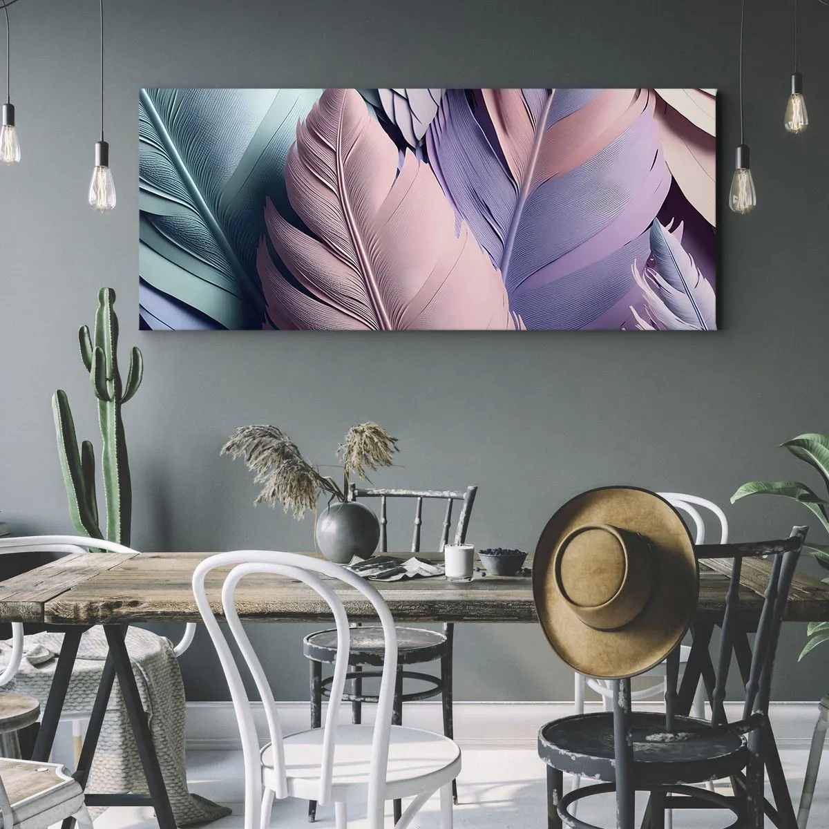 Schilderen op canvas - Vogel chique - 120x50 cm