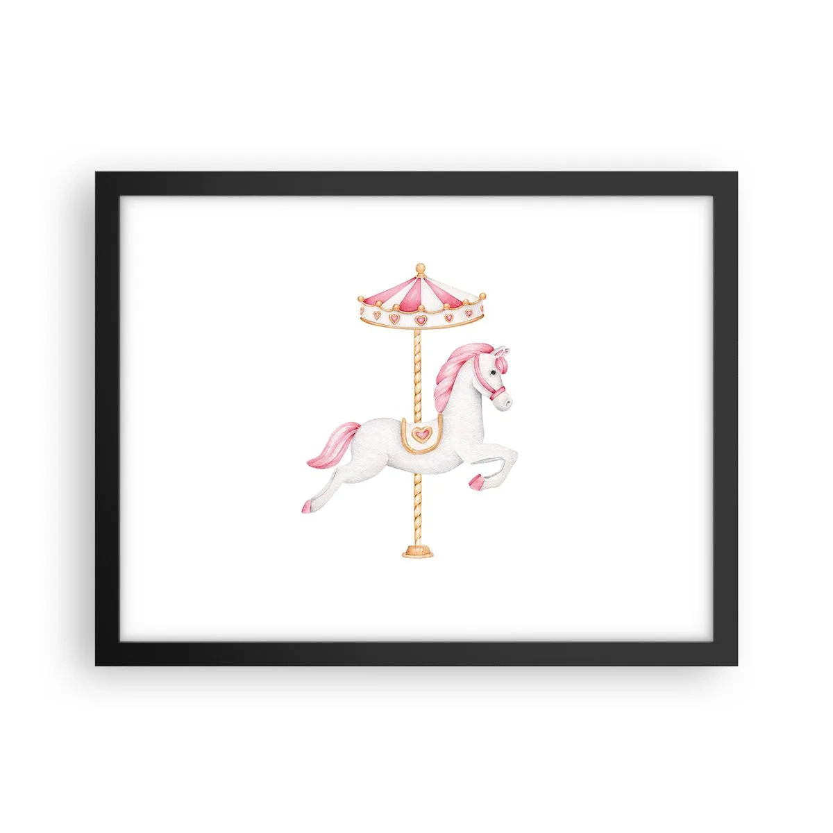 Poster in een zwarte lijst - Hij raakte de grond rennend - 40x30 cm