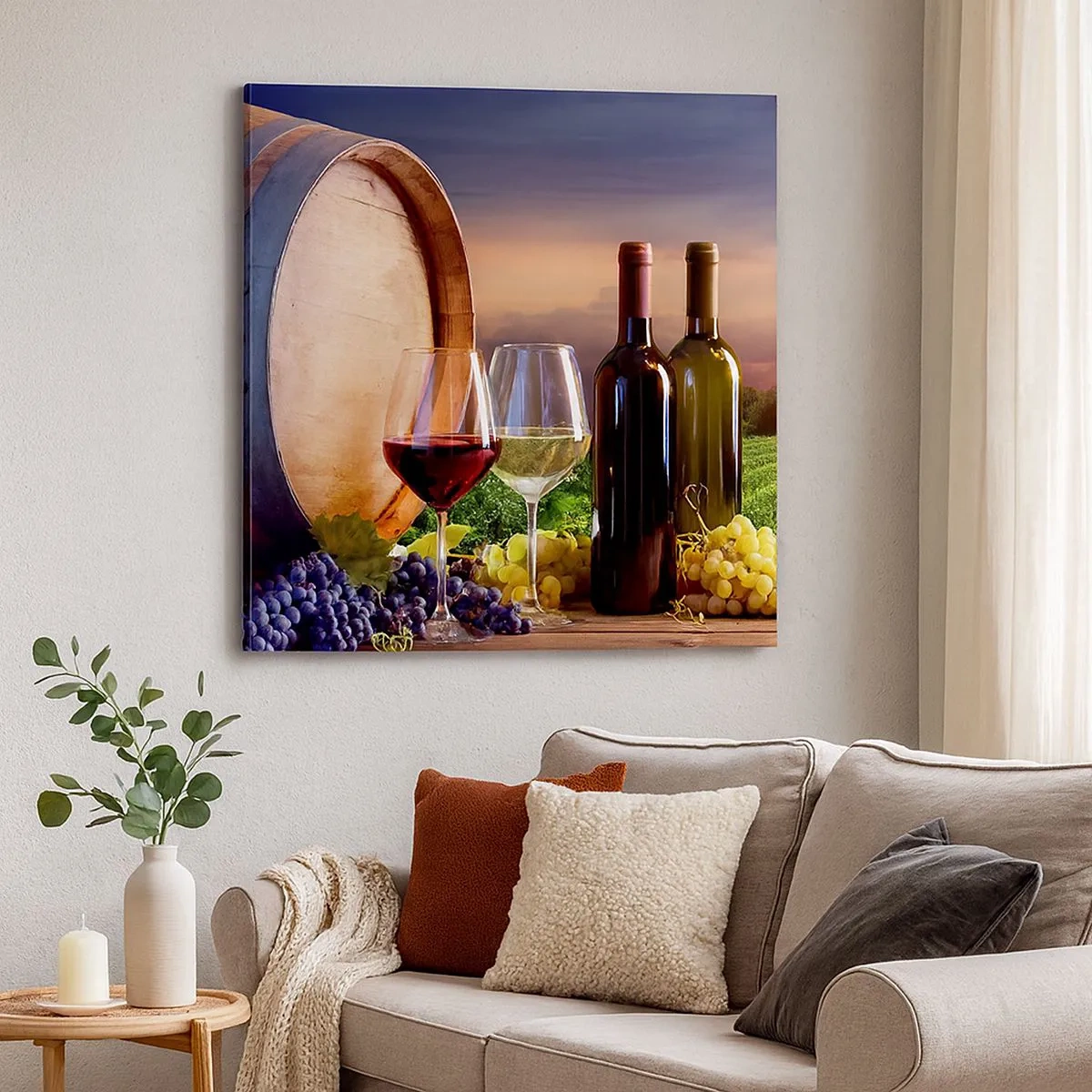 Schilderen op canvas - Het leven smaakt hier - 30x30 cm