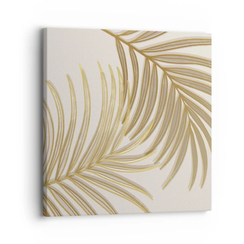 Schilderen op canvas - Gouden Palm! - 30x30 cm
