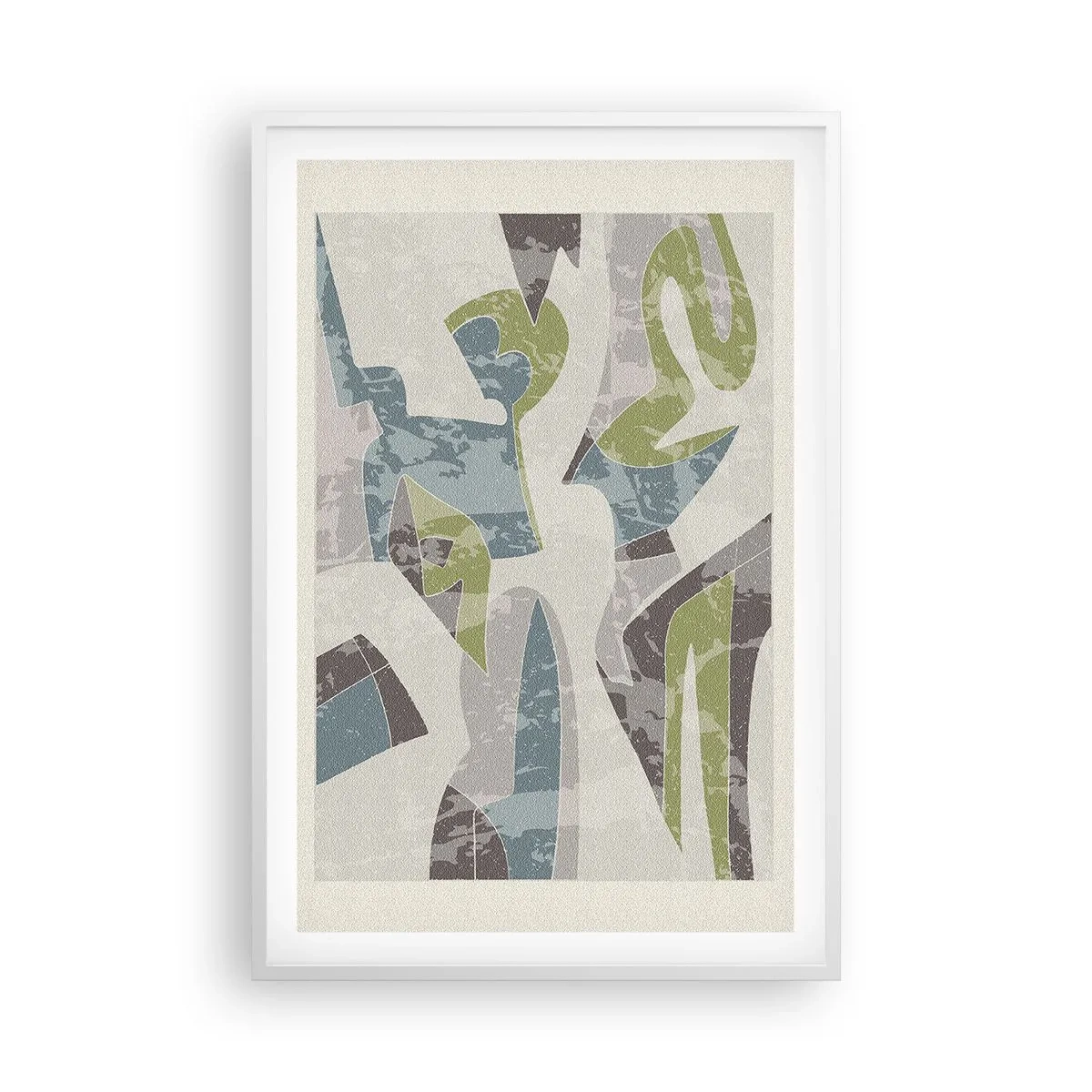 Poster in een witte lijst - Compositie achter het glas - 61x91 cm