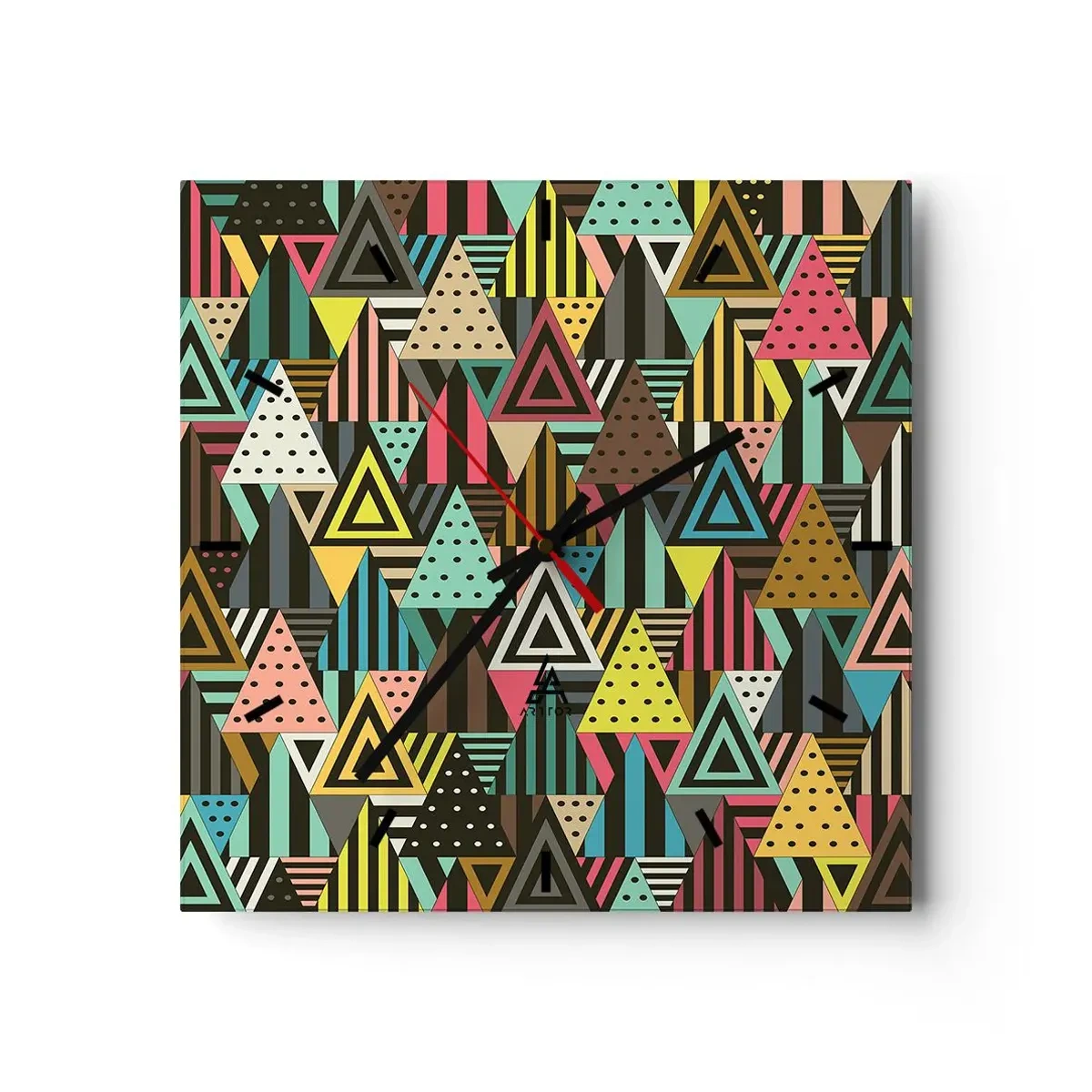 Wandklok - Klok - In ritme op drie - 40x40 cm