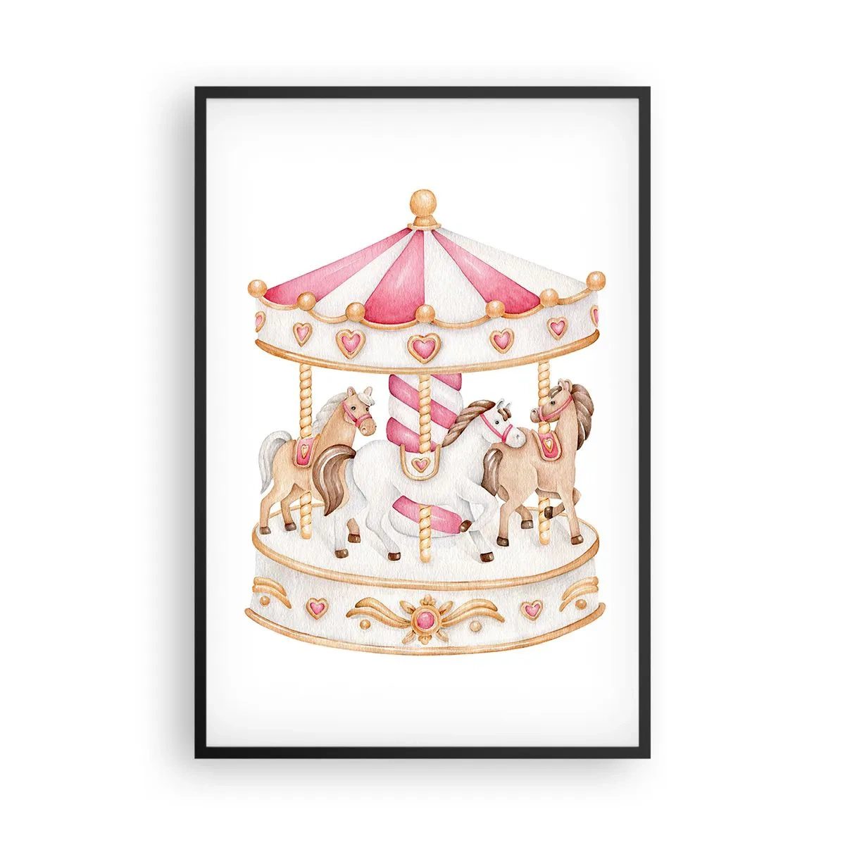 Poster in een zwarte lijst - De zoete kinderwereld - 61x91 cm