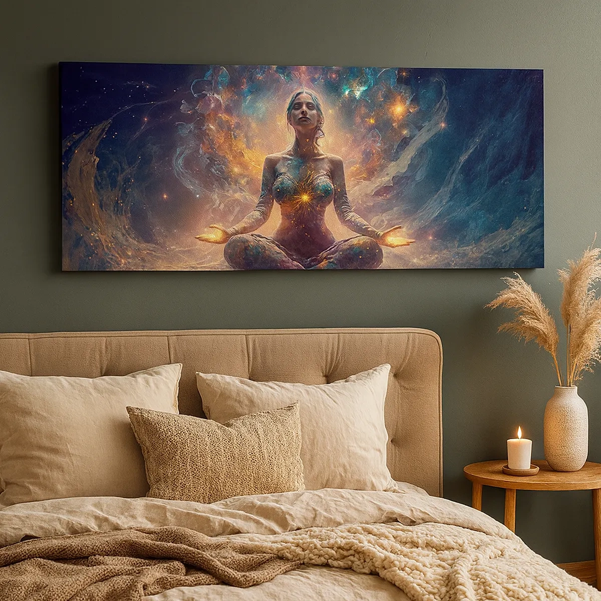 Schilderen op canvas - Stroom van goede energie - 30x30 cm