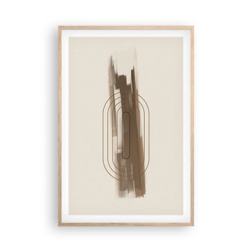 Een poster in een licht eiken lijst - Een briesje grijs - 61x91 cm