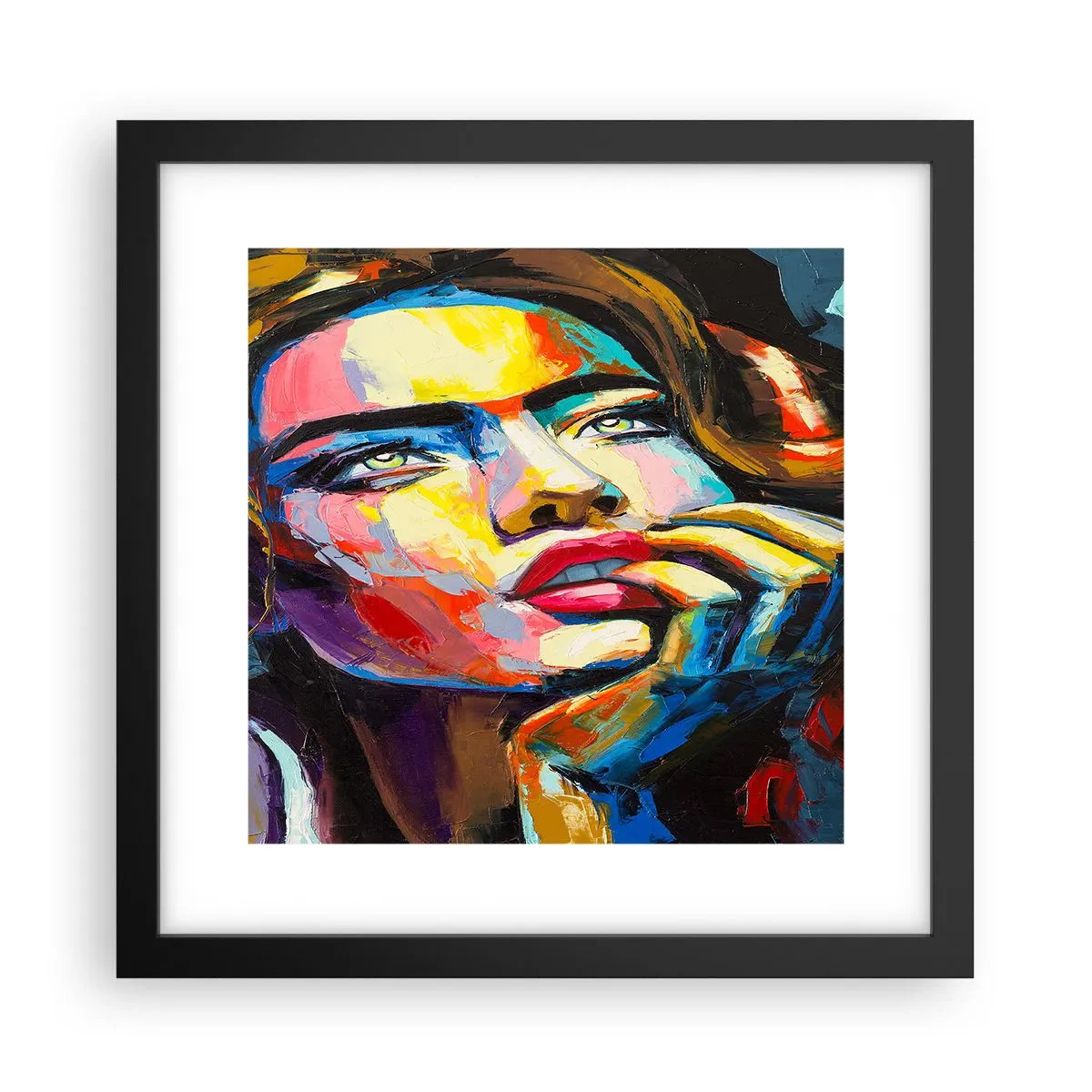 Poster in een zwarte lijst - Dromen vliegen in de lucht als vogels - 30x30 cm