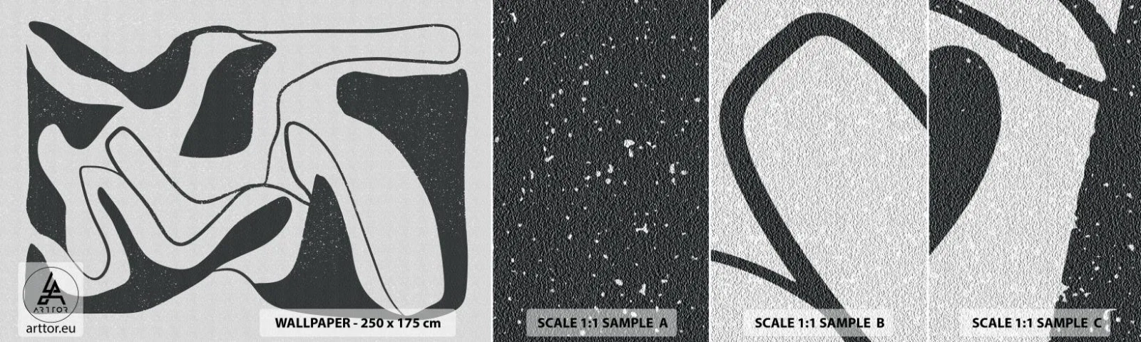 Fotobehang Staaltje Standard Eco - Abstract doolhofplezier - Boho, Minimalisme, Deel - 100x30 cm