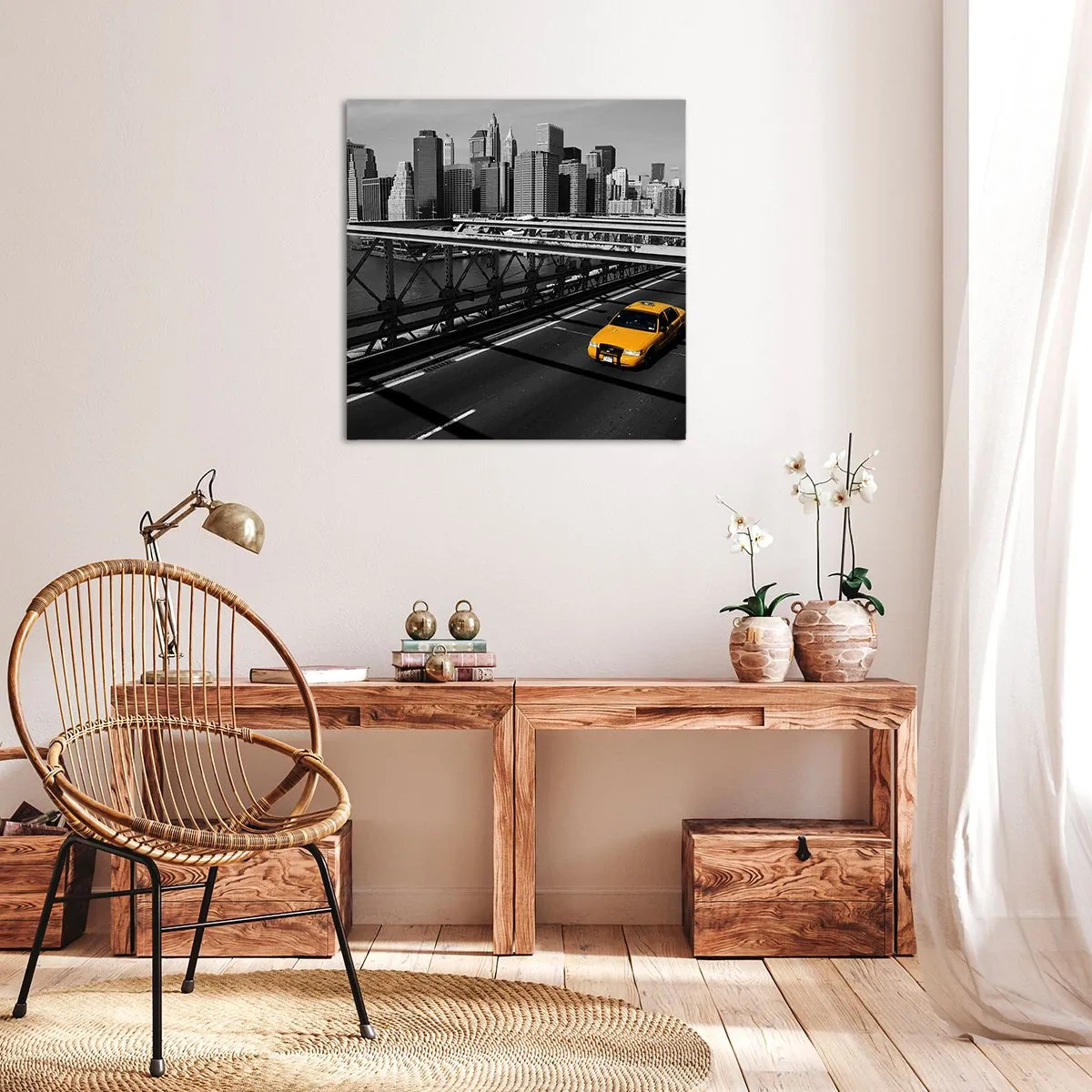 Schilderen op canvas - De kleur van een grote stad - 40x40 cm