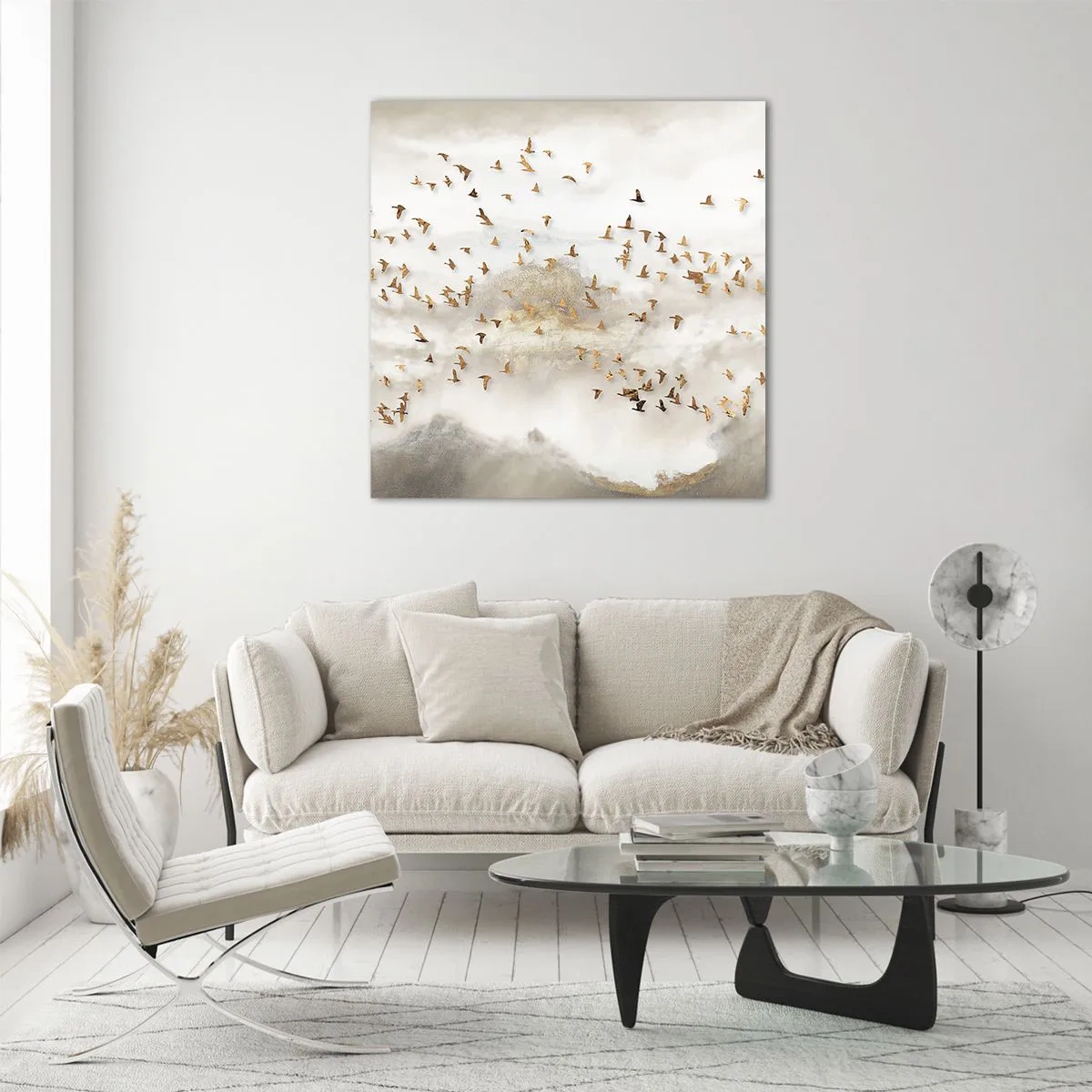 Schilderen op glas - Het is tijd… - 70x70 cm