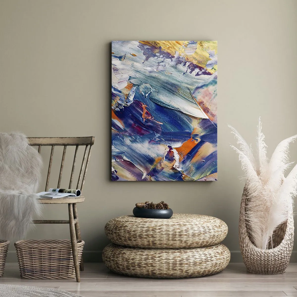 Schilderen op canvas - Kleur verwarring - 65x120 cm