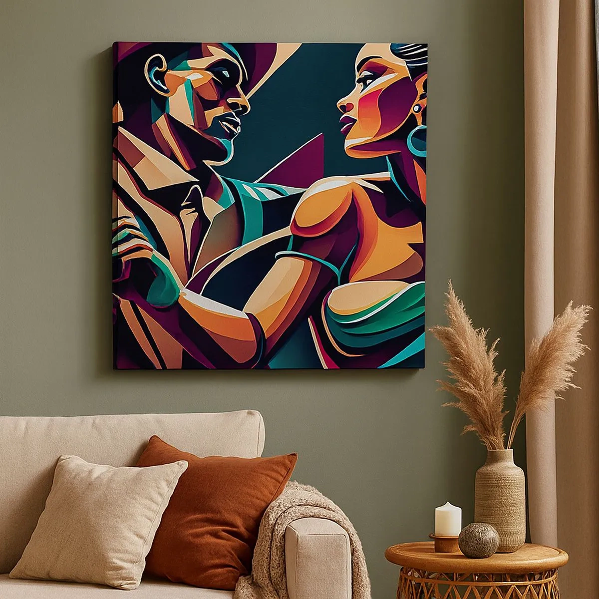 Schilderen op canvas - In het ritme van het hart - 30x30 cm