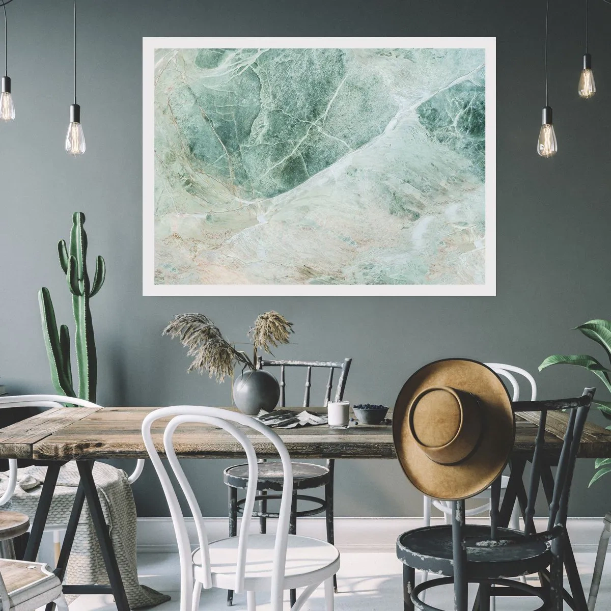 Poster - De nobele kou van steen - 100x70 cm