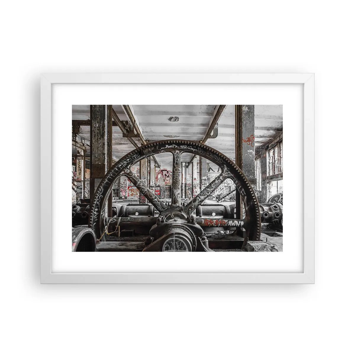 Poster in een witte lijst - Het geheime leven van de fabriek - 40x30 cm