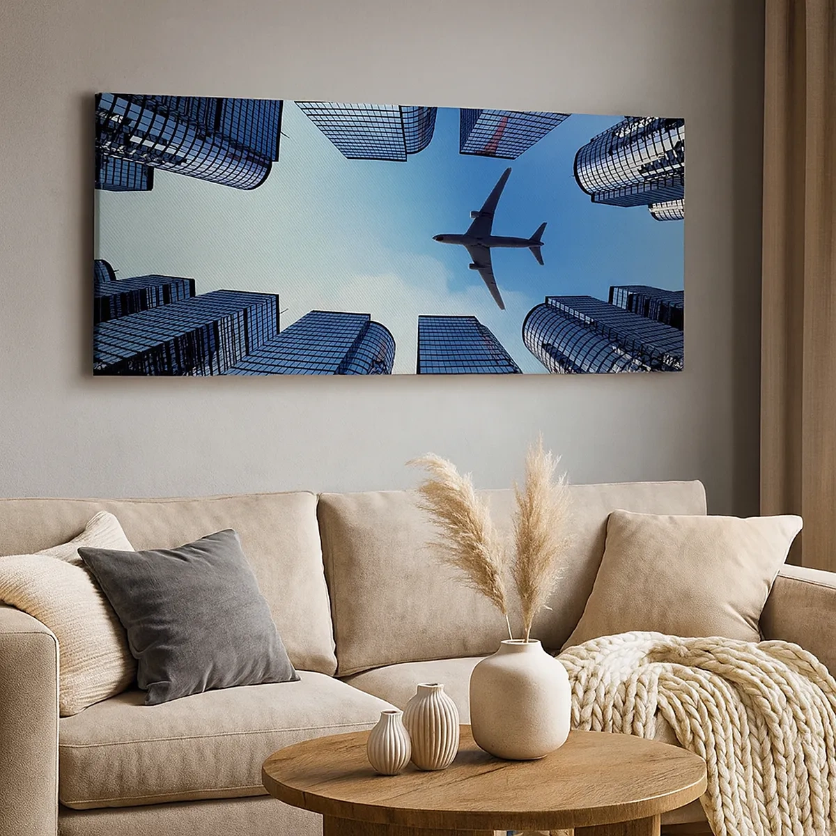 Schilderen op canvas - Het uitzicht vanuit het glazen ravijn - 30x30 cm