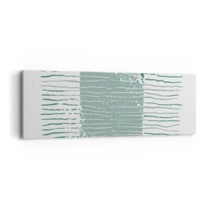 Schilderen op canvas - Mariene abstractie - 90x30 cm