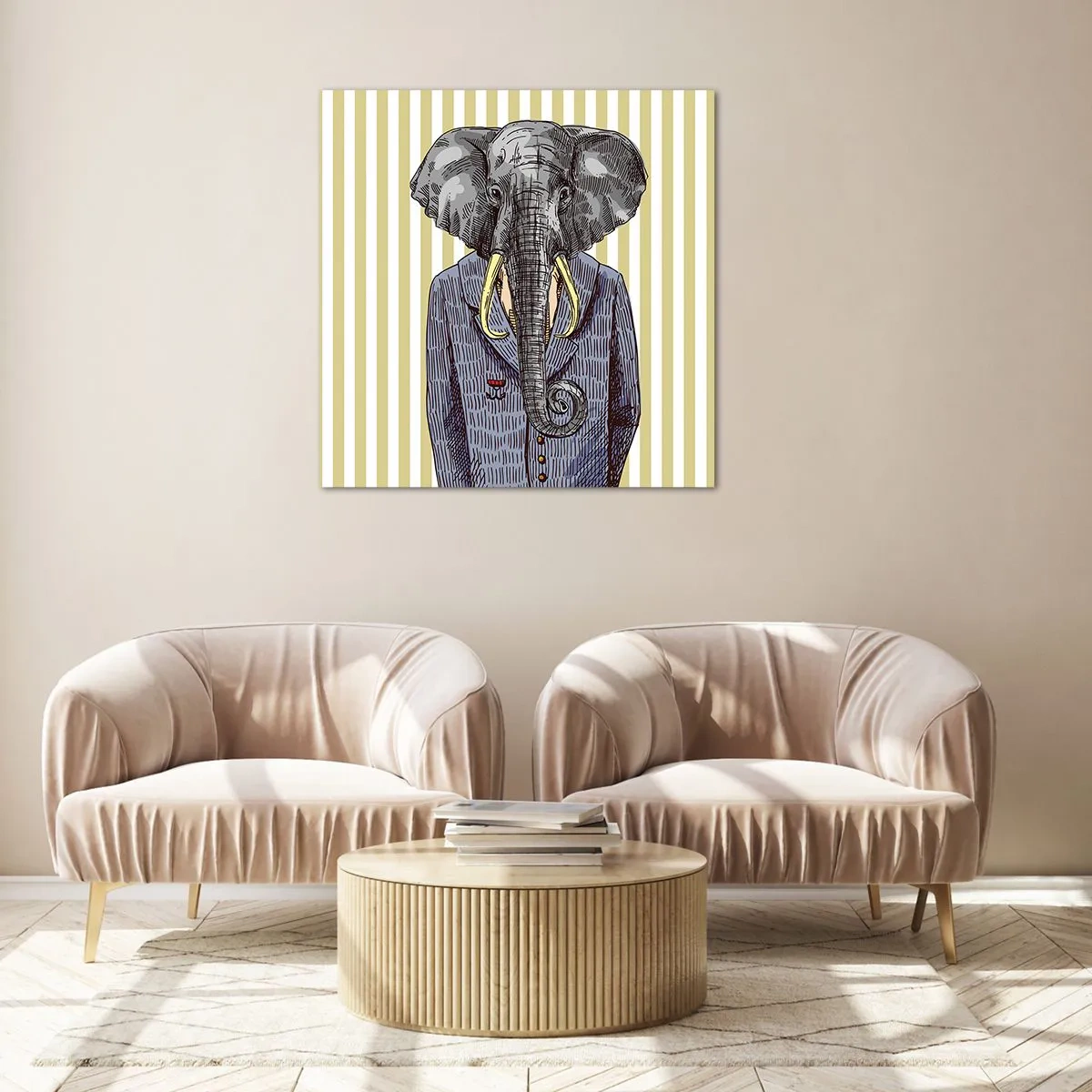 Schilderen op glas - Elegant van nature - 40x40 cm