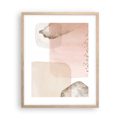 Een poster in een licht eiken lijst - Een blik door kleur - 40x50 cm