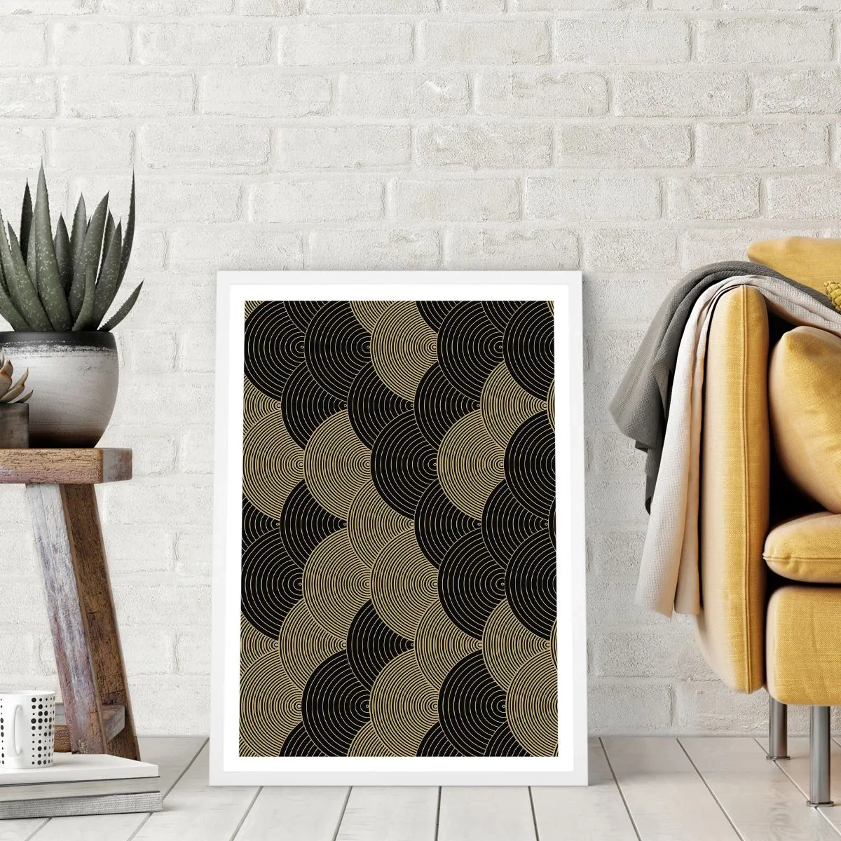 Poster in een witte lijst - Eenheid in veelheid - 70x100 cm