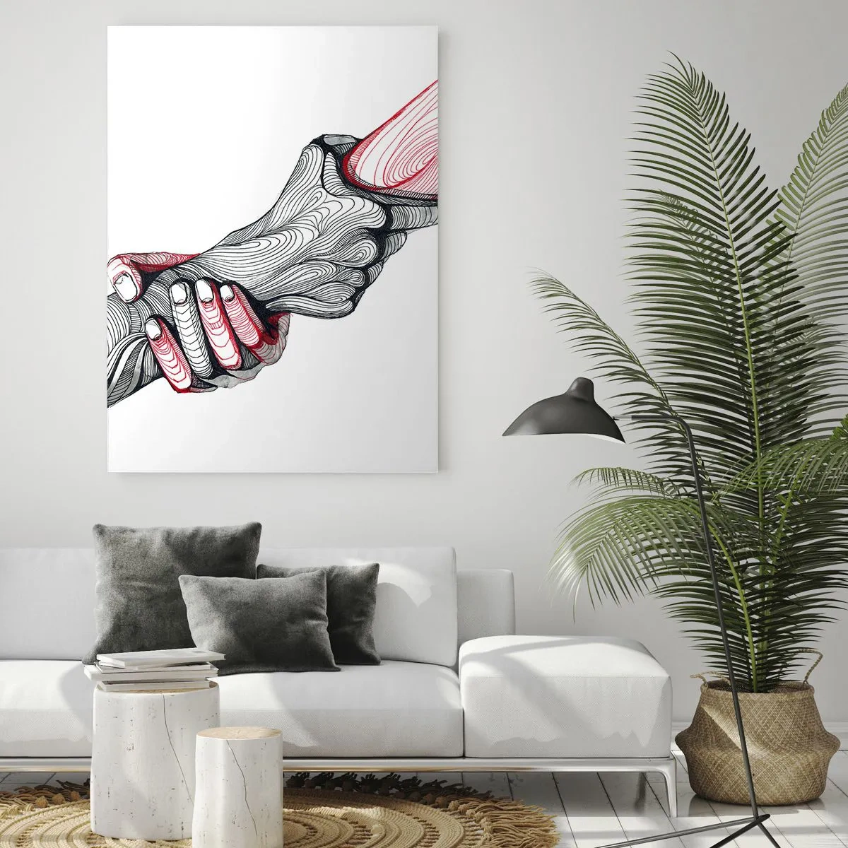 Schilderen op glas - Je bent in goede handen - 80x120 cm