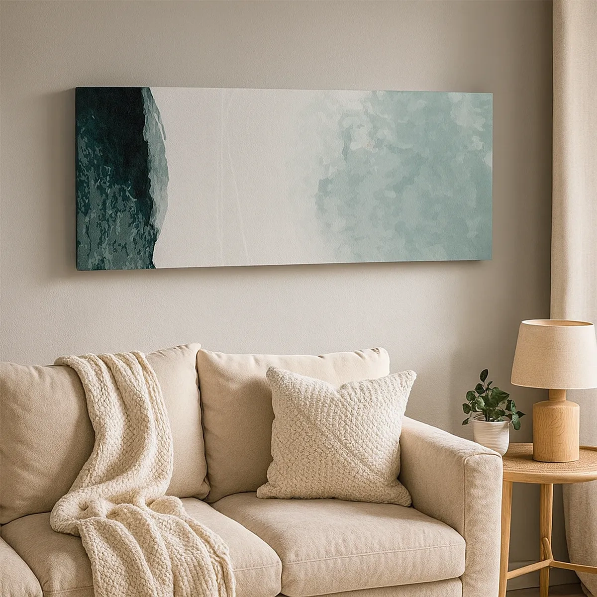 Schilderen op canvas - Ontmoeting met de mist - 30x30 cm