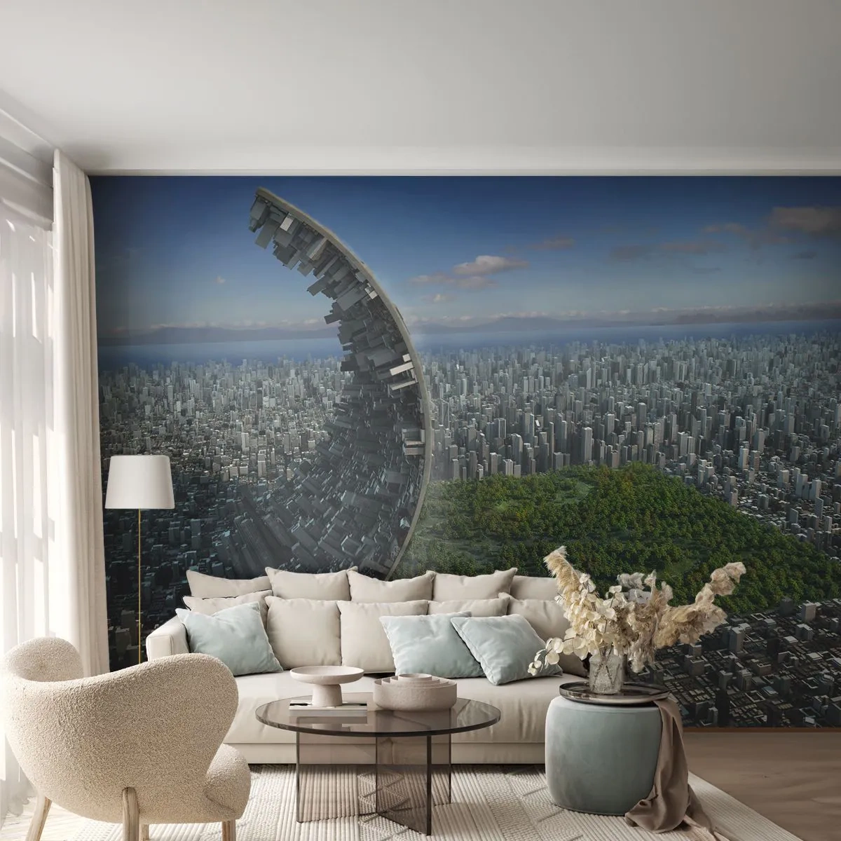 Zelfklevend Fotobehang Deluxe Sticker - De natuur is eeuwig - Abstractie, Architectuur, Ontwerp - 250x175 cm