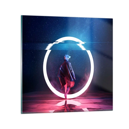 Schilderen op glas - Tussen werelden - 30x30 cm