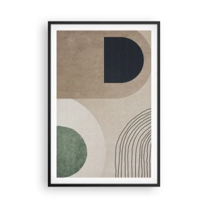 Poster in een zwarte lijst - De zachtheid van het ovaal - 61x91 cm