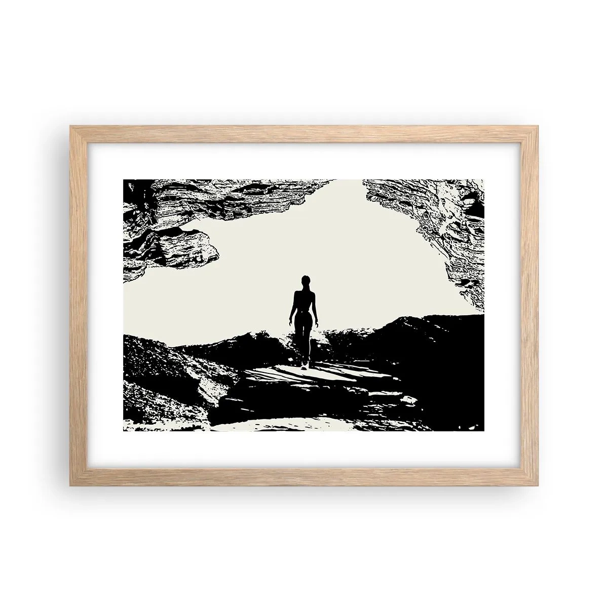 Een poster in een licht eiken lijst - Een nieuwe kijk - 40x30 cm