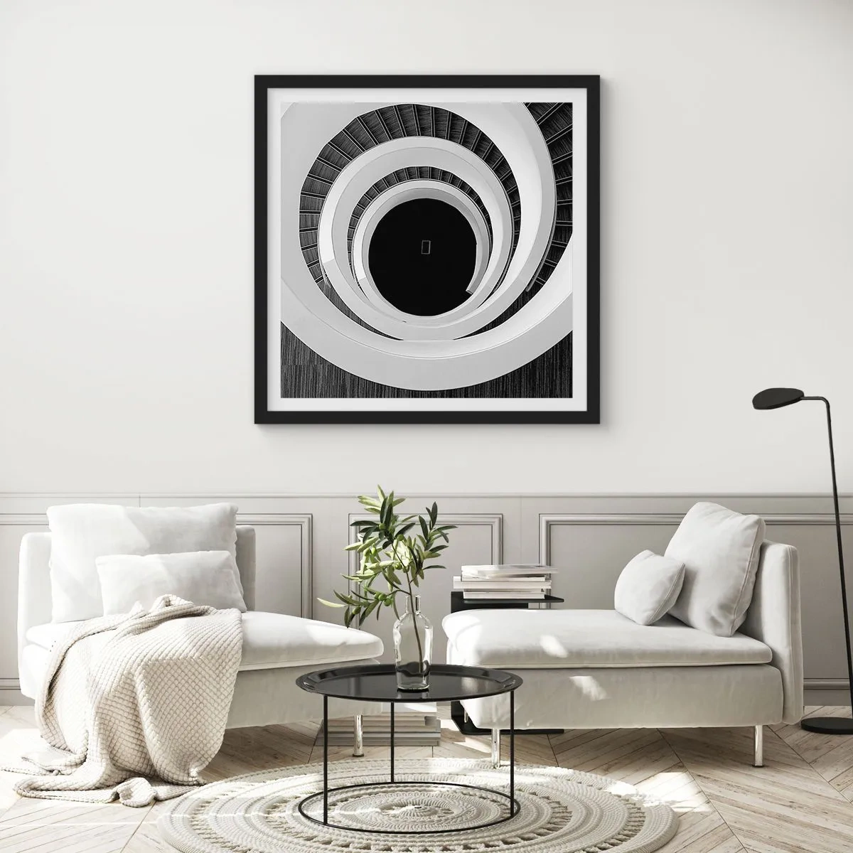 Poster in een zwarte lijst - Tot de kern van de zaak - 60x60 cm