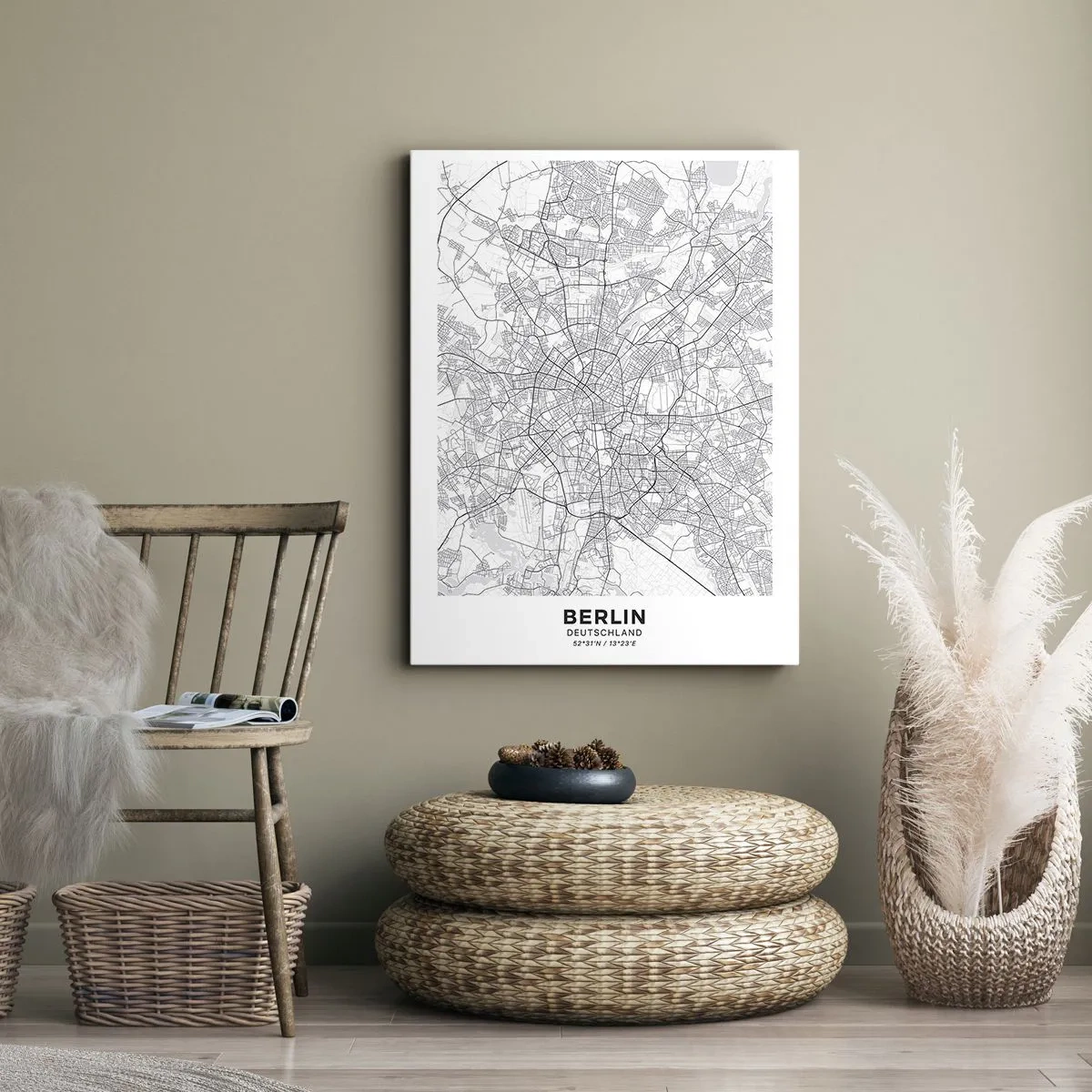 Schilderen op canvas - Berlijnse bloem - 50x70 cm